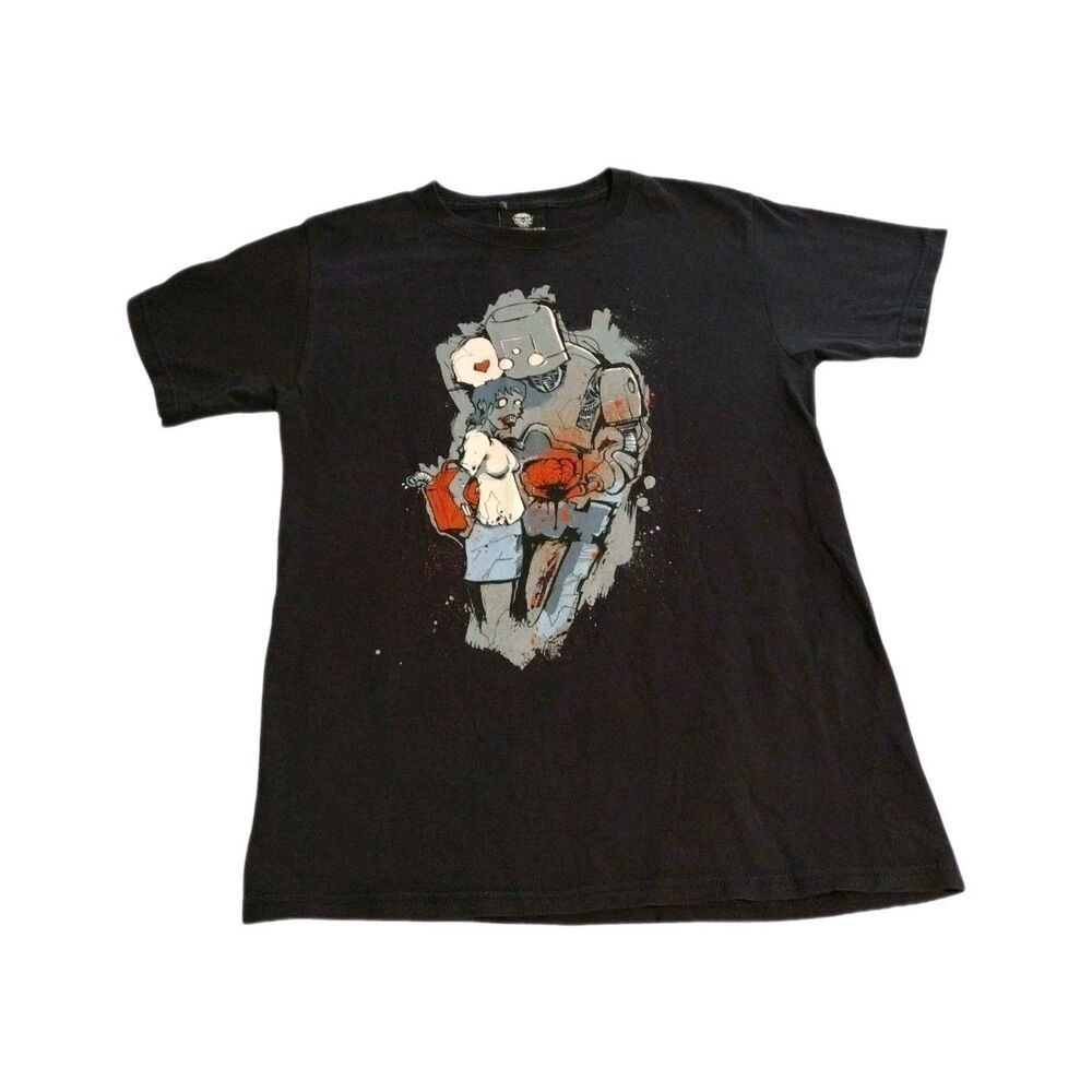 Jinx Graphic Print Cotton T-shirt Zombie/Robot Love Dark Humor ADULT SMALL 34-36